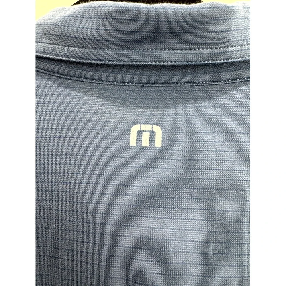 Travis Mathew Drop Anchor Golf Polo Shirt Men's X-Large Blue Stretch Performance